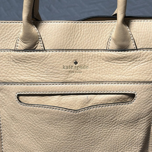 Kate Spade Claremont Drive Marcella Cashew Tan Satchel Handbag, GUC - Picture 3 of 16
